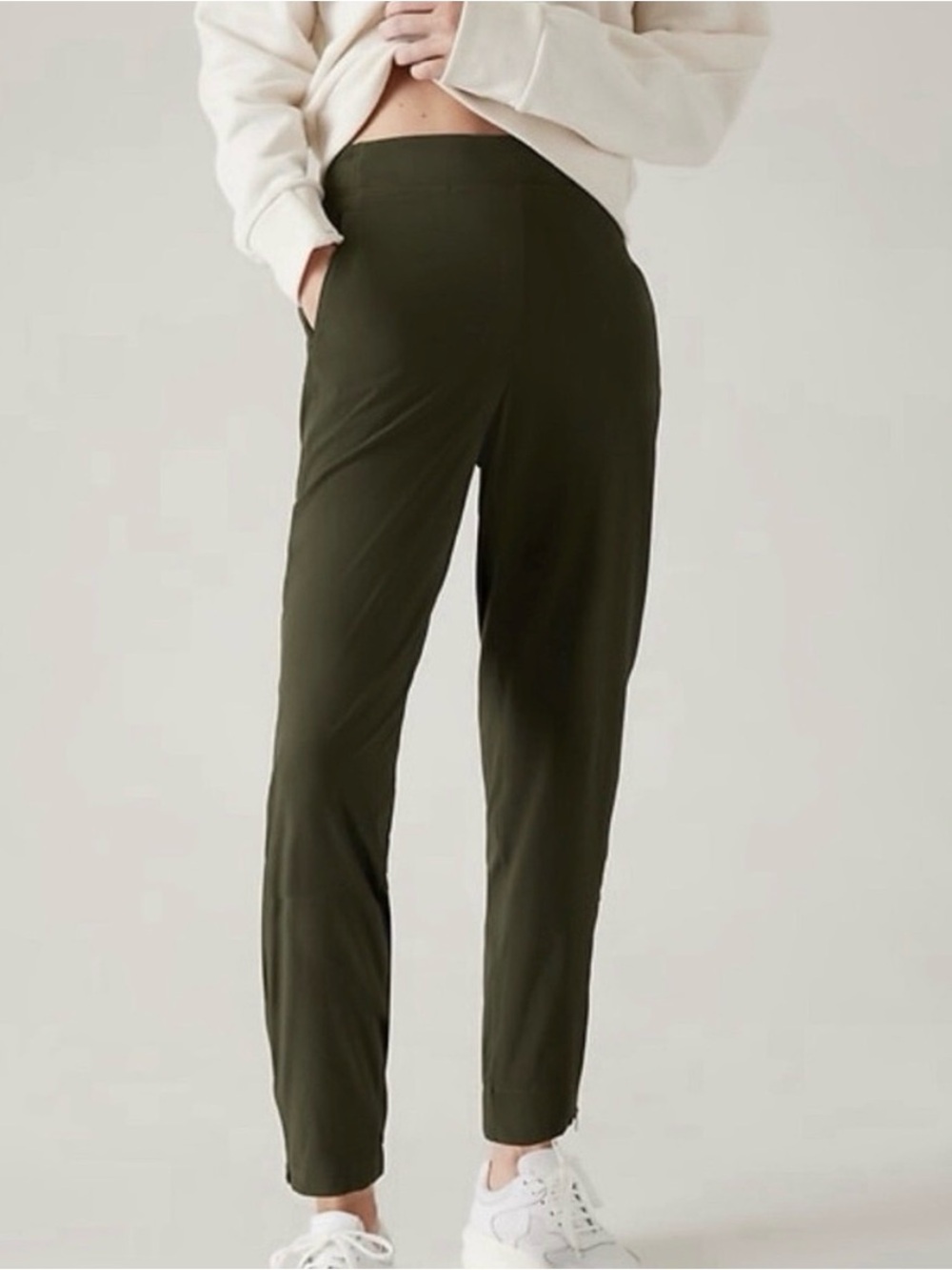 Athleta Brooklyn Mid-Rise Olive Green Jogger